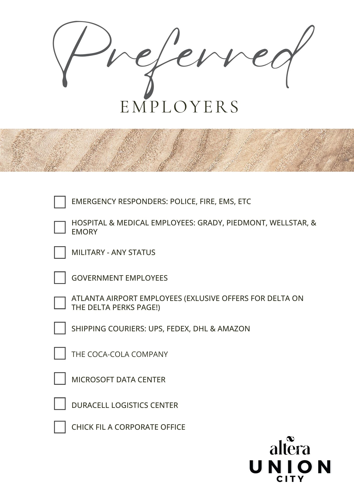 Preferred employers