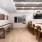 a spacious room with shuffleboard