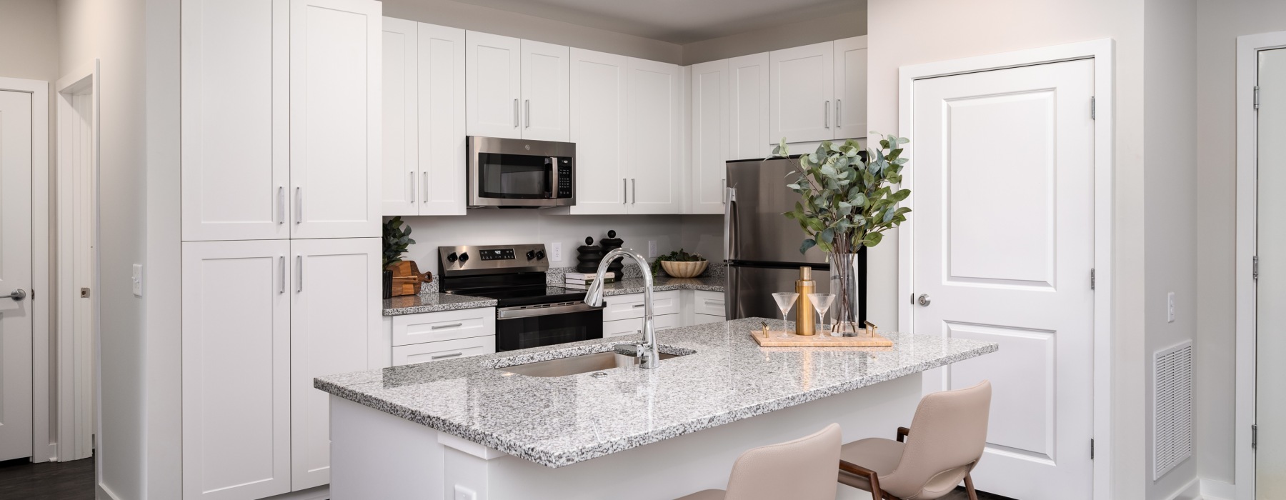 Kitchen with designer finishes near Union City